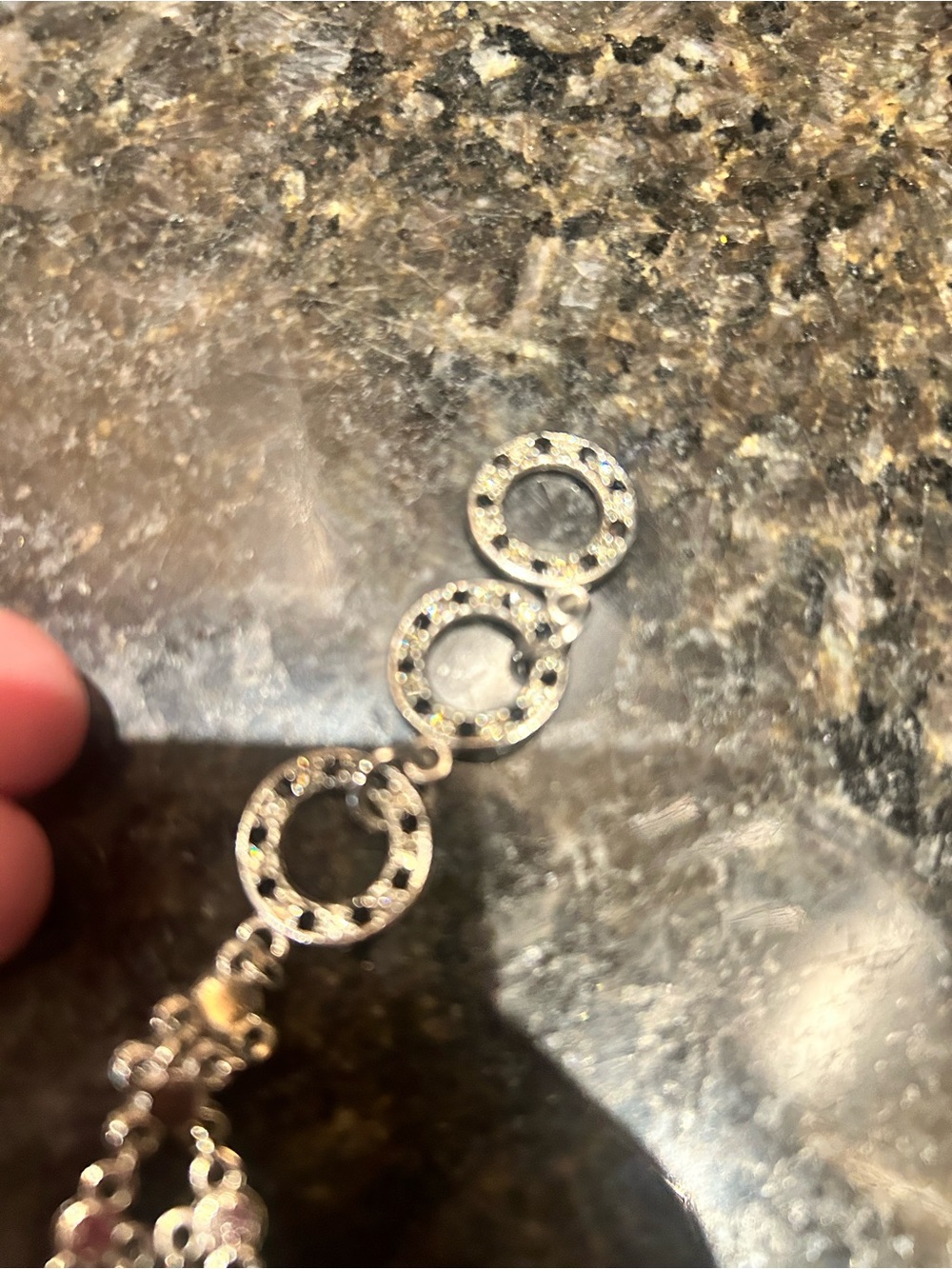 Silver and Black Filigree Watch Bracelet - Women Jewelry - Picture 3 of 4